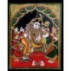 Authentic Krishna Durbar Tanjore painting - Image 4