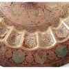 Vintage brass floral layered wall plate fully embossed intricate etching - Image 5