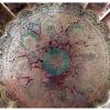 Vintage brass floral layered wall plate fully embossed intricate etching - Image 6