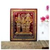 Shree Meenakshi Kalyanam Polychrome over tin framed portrait