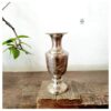 Sparrow on plant etched bud vase