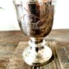 Sparrow on plant etched bud vase - Image 4