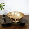 Floral etched ornate mini footed bowl - Image 9
