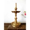 Kerala naadan kuthu vilakku white bronze wax casted rare 5 wick lamp - Image 3