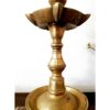 Kerala naadan kuthu vilakku white bronze wax casted rare 5 wick lamp - Image 6