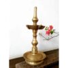 Kerala naadan kuthu vilakku white bronze wax casted rare 5 wick lamp - Image 8