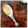 English serving ladle white brass