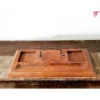 British officers Quink pen and ink well stand Burmese teak wood - Image 4