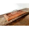 British officers Quink pen and ink well stand Burmese teak wood - Image 3