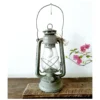 Vintage Hurricane lantern with electric bulb fitting pastel grey colour working model