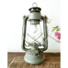 Vintage Hurricane lantern with electric bulb fitting pastel grey colour working model - Image 3