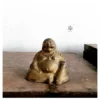 Laughing Buddha seated bronze heavy cast handmade