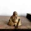 Laughing Buddha seated bronze heavy cast handmade - Image 3