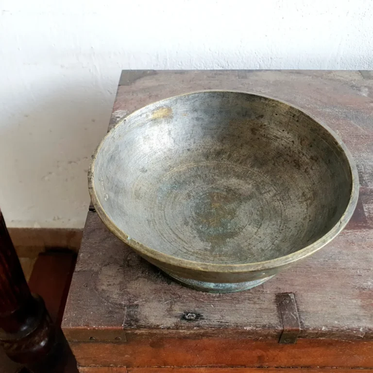 Bell metal Kanji kumba/Gruel & Porridge footed bowl - Image 6