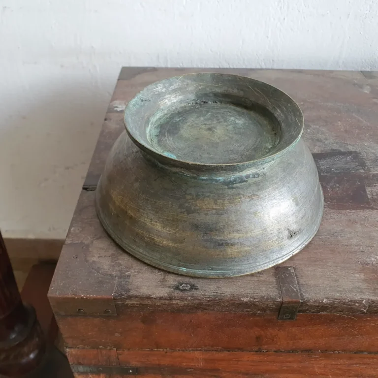 Bell metal Kanji kumba/Gruel & Porridge footed bowl - Image 7