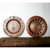 Vintage brass peacock wall plate set of two fully embossed etching - Image 2