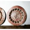 Vintage brass peacock wall plate set of two fully embossed etching - Image 3