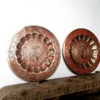 Vintage brass peacock wall plate set of two fully embossed etching - Image 5