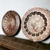 Vintage brass peacock wall plate set of two fully embossed etching - Image 6