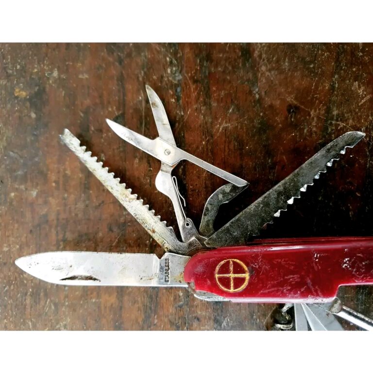 Vintage Swiss Army Knife with 13 tools in one completely handmade - Image 8