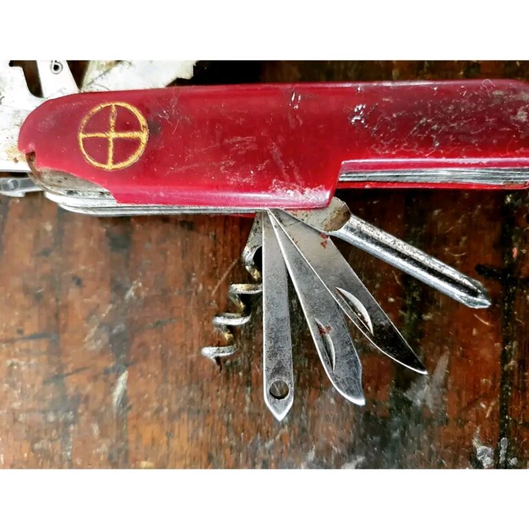 Vintage Swiss Army Knife with 13 tools in one completely handmade - Image 9