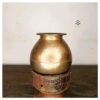 Thattai Adi sombhu/ Flat base golden brass