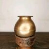 Thattai Adi sombhu/ Flat base golden brass - Image 7