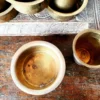 Traditional Coffee tumbler with davara large size set of six light cast brass - Image 5