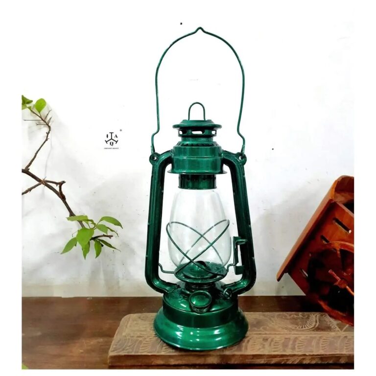 Hurricane barn lantern green colour iron made