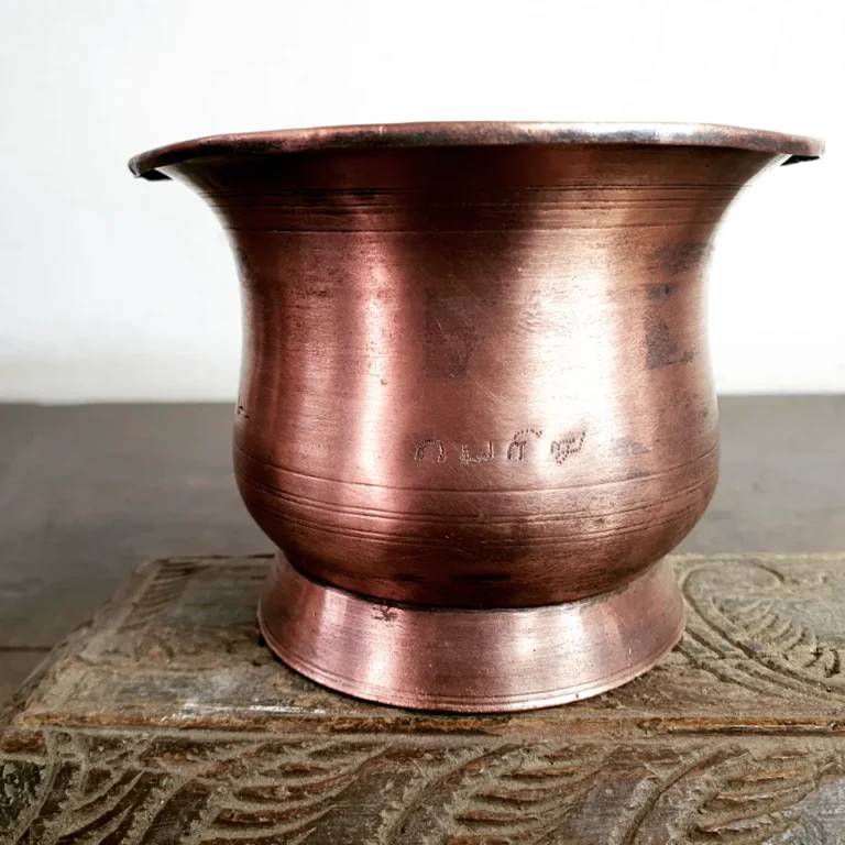 Copper Chandana Pezhlai /Sandal paste cup handmade - Image 2