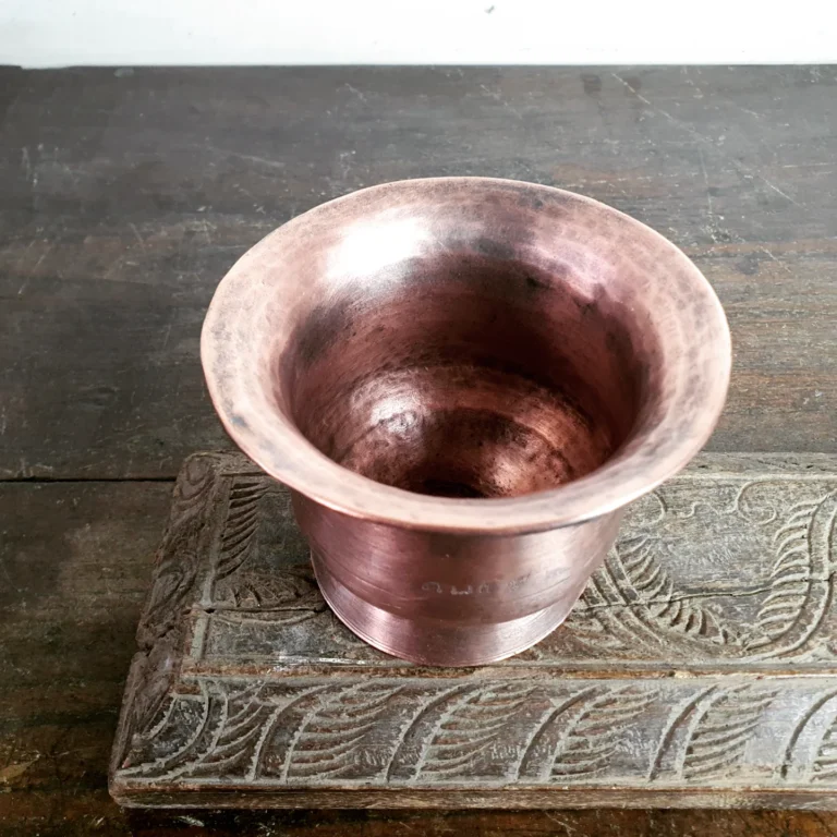 Copper Chandana Pezhlai /Sandal paste cup handmade - Image 5