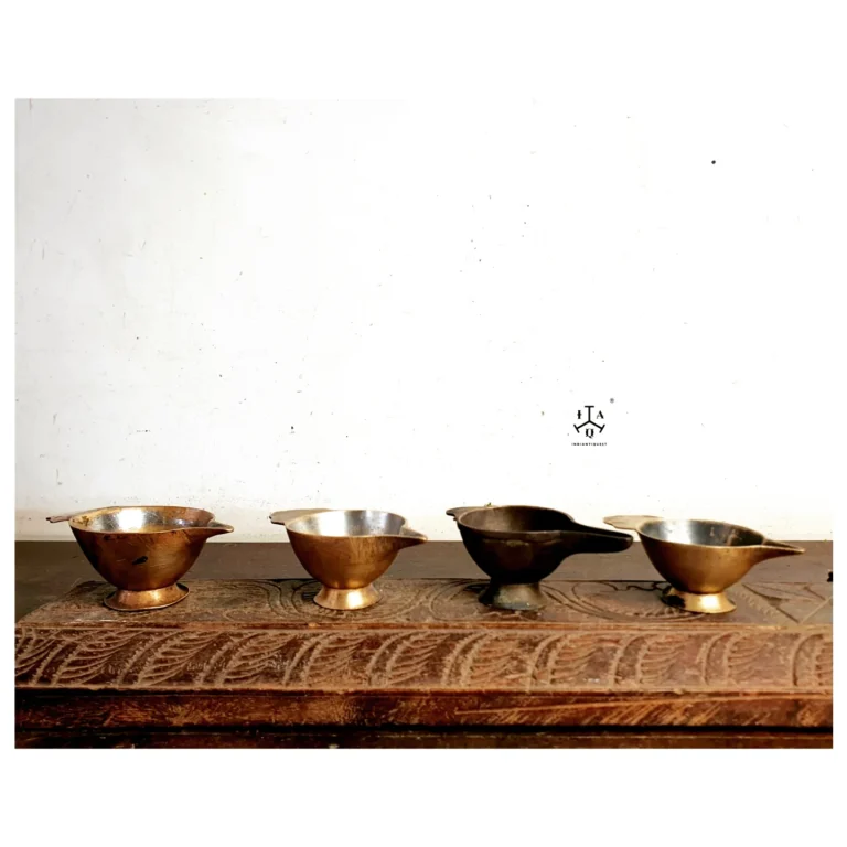 Brass assorted baby milk and meds feeder Sangadai/ Paaladai set of four