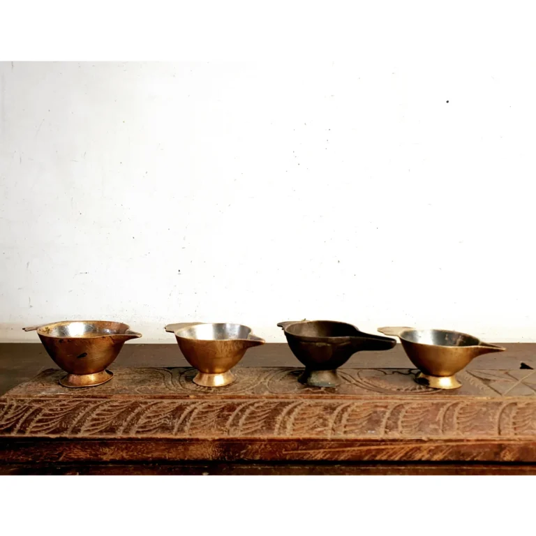 Brass assorted baby milk and meds feeder Sangadai/ Paaladai set of four - Image 5