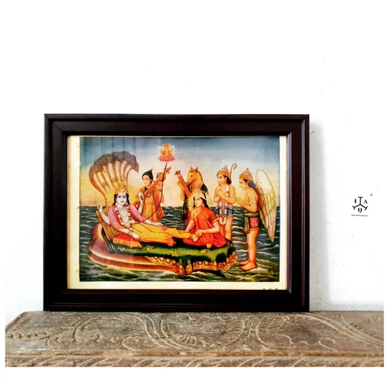 Anantasayana original framed lithograph portrait