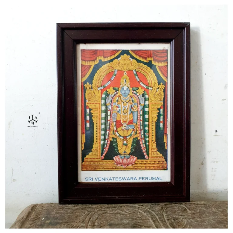 Venkateshwara Perumal original framed lithograph portrait