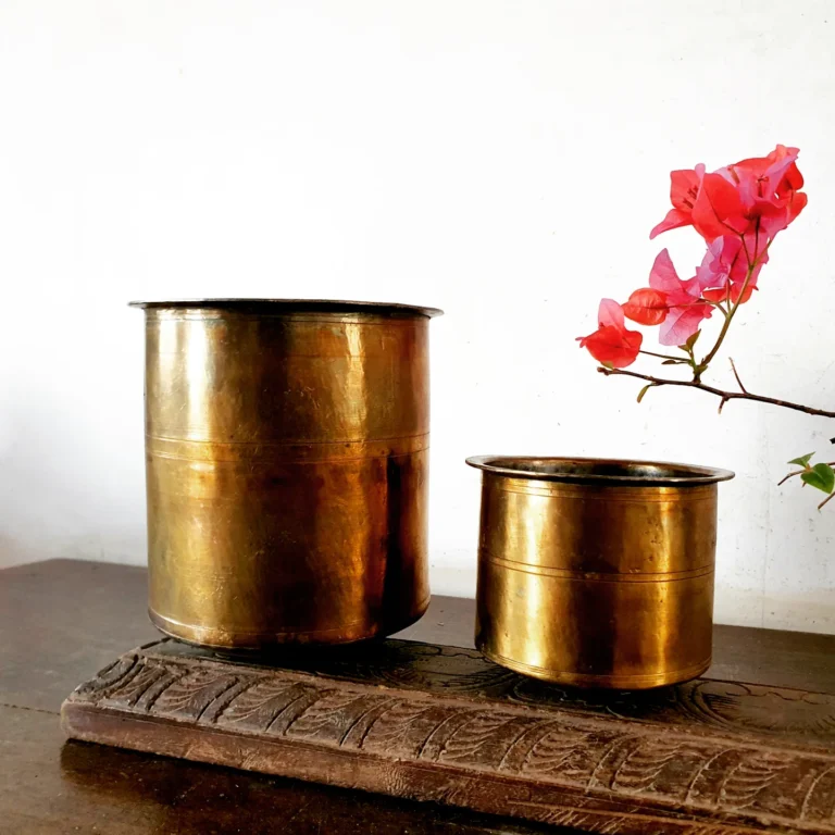 Brass Kuliyal bosi/ Bath mug assorted set of two large and small suitable for adults and babies - Image 2