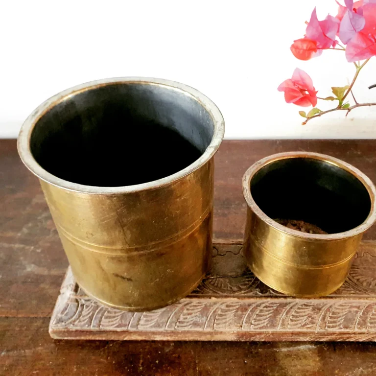 Brass Kuliyal bosi/ Bath mug assorted set of two large and small suitable for adults and babies - Image 6