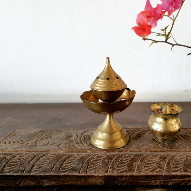 Bronze bloomed lotus style and Kalash pot style incense burners - Image 4