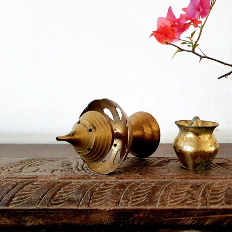 Bronze bloomed lotus style and Kalash pot style incense burners - Image 6