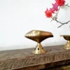 Auspicious pairing Conch diya with Kuber diya golden bronze - Image 8