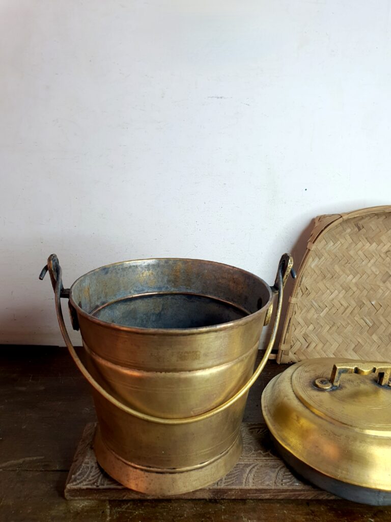 Palagara bucket thooku large heavy golden brass smooth variant - Image 8