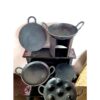Classic cast iron miniature set of 12 traditional kitchen equipments - Image 6