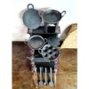 Classic cast iron miniature set of 12 traditional kitchen equipments - Image 3