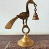 Ornate brass peacock holding the bell decor accent - Image 5