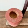 Chettinadu Burmese teakwood Mortar coloured with Ochre colour Vegetable dye, unique colour turned ring pattern side with Rosewood Pestle - Image 5