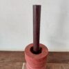Chettinadu Burmese teakwood Mortar coloured with Ochre colour Vegetable dye, unique colour turned ring pattern side with Rosewood Pestle - Image 6