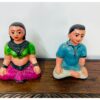 Terracotta brother and sister practicing meditation, - Image 3