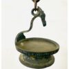 Kerala Bronze Horse lamp/ Kudirai Vilakku mounted on wooden base - Image 4