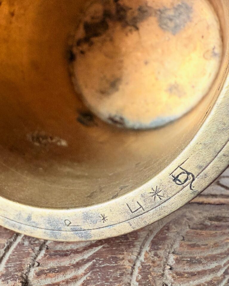 Panchapatra super rare White bronze heavy tall variant with etched copper Sarpa Udarani - Image 6