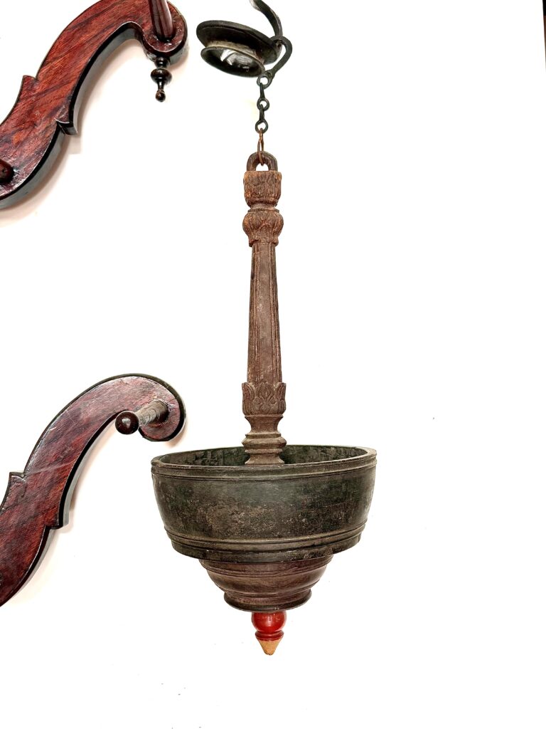 Antique Kerala short chain Hanging Viboothi maadam popularly known as Bhasmakoodu - Image 2